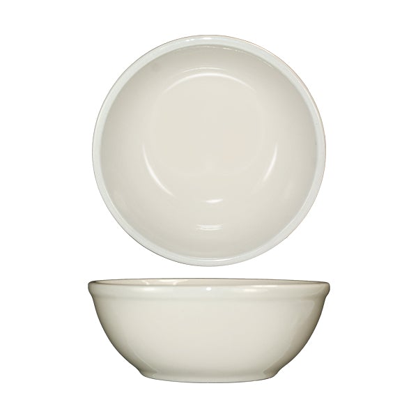 ITI RO-18 Commercial American White Vitrified Stoneware Round Rolled Edge Nappie Bowl with 16 Oz Capacity and 5-15/16 Inches Diameter, Sold by Dozen