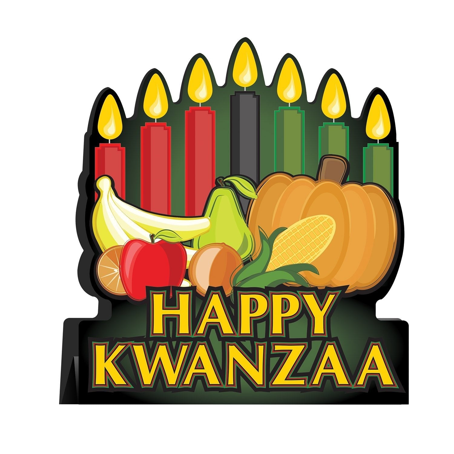 Beistle 10-3/4 Inches Happy Kwanzaa Decorative Centerpiece