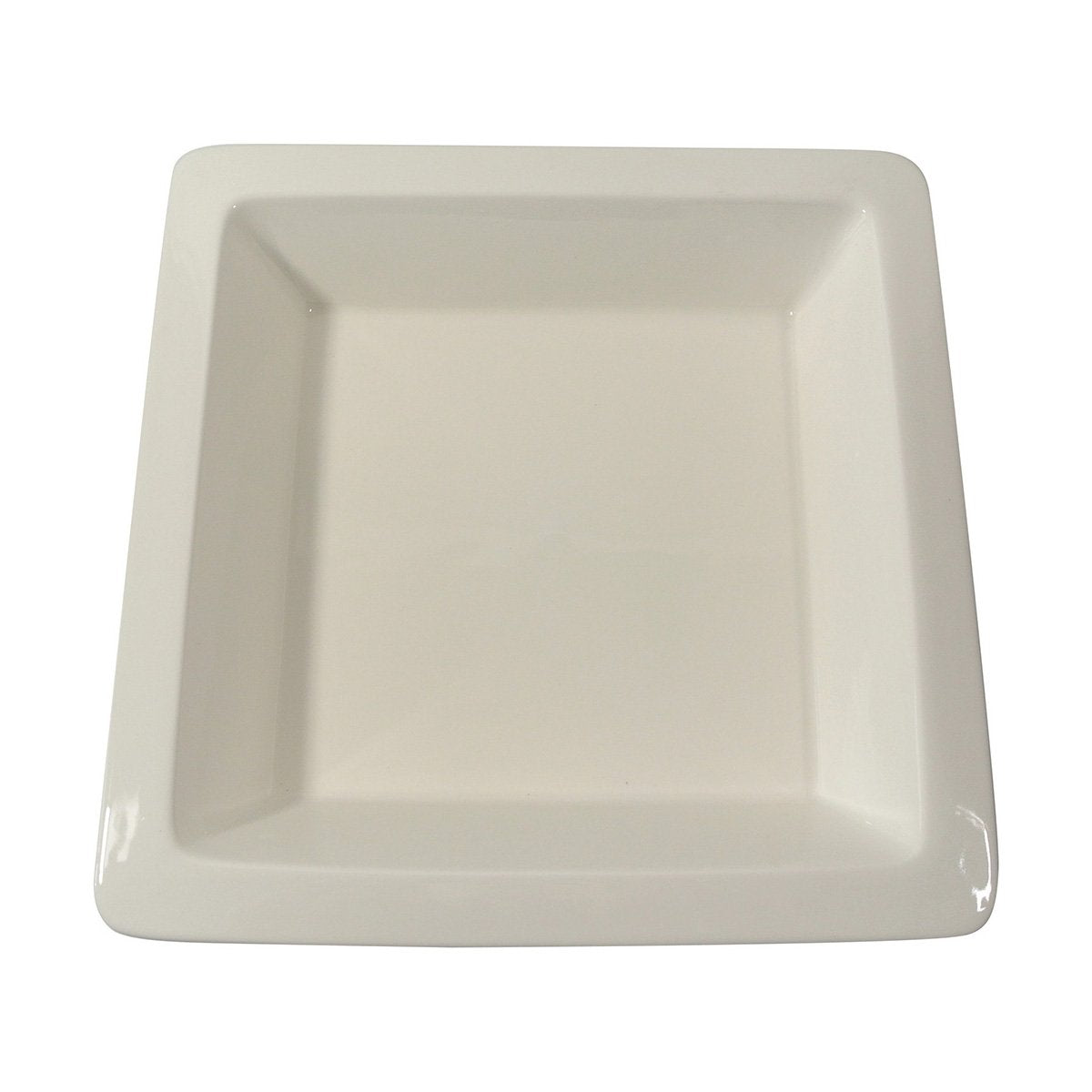 Durable American Metalcraft 12 x 2 Inch Deep Square Porcelain Plate