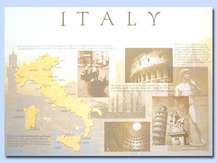 Paterson PG01074 10 Inches by 14 Inches Historic Italy-themed Straight Edge Paper Placemats, Pack of 1000 per Case