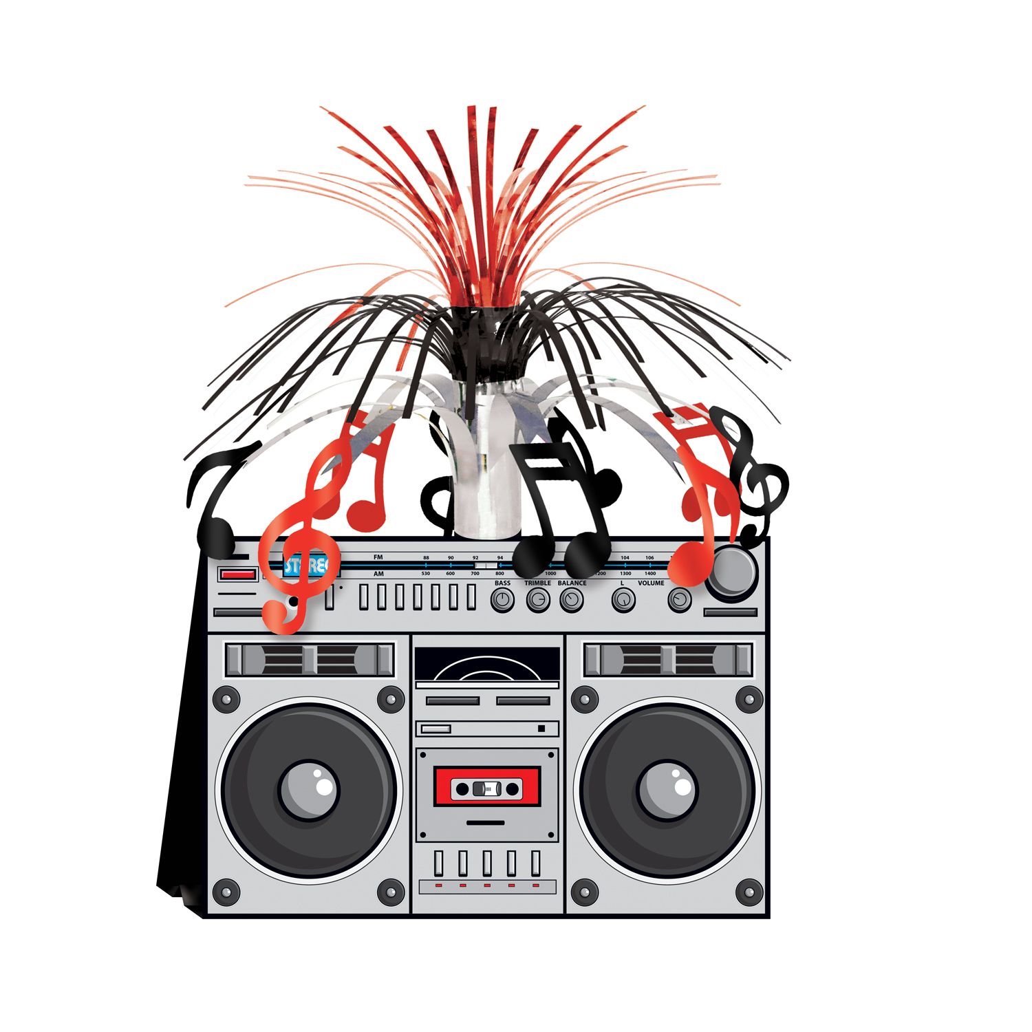 Beistle 57360 14-Inch Multi-Color 80's Boom Box Centerpiece