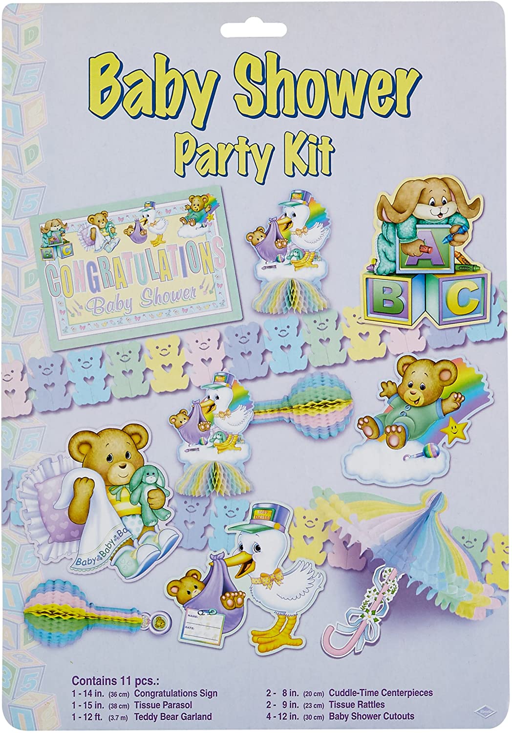 Beistle Multi - Color Baby Shower Cuddle Time Party Kit (55713)