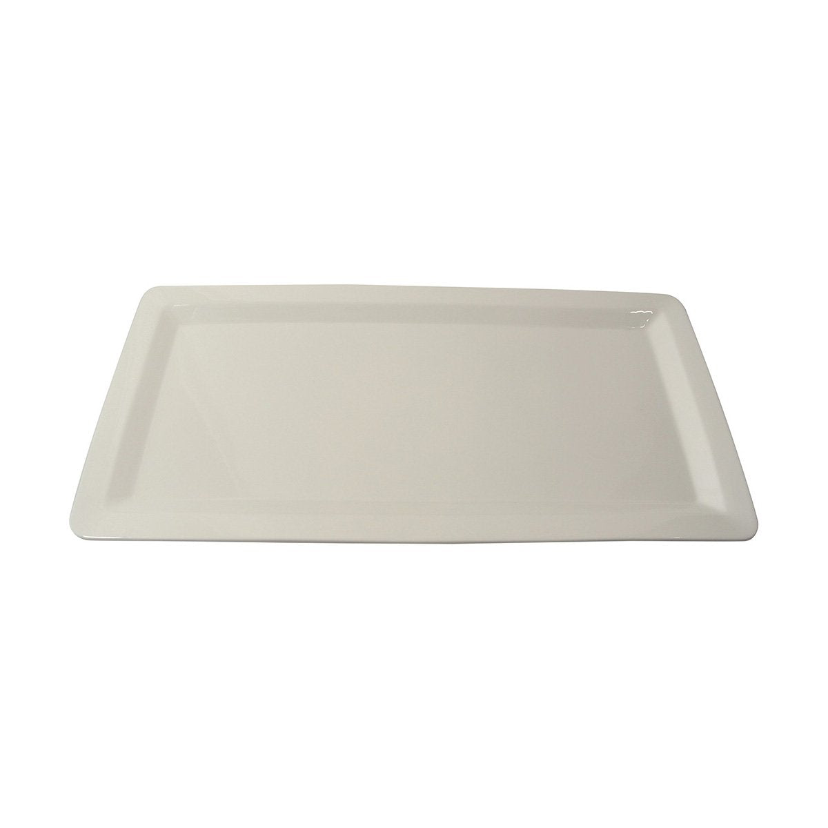 American Metalcraft 24 x 12 x 1 Shallow Rectangular Porcelain Plate