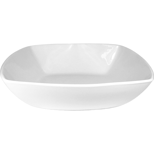 Professional ITI QP - 32 16 - Ounce Square White Porcelain Bowls for Commercial Foodservice