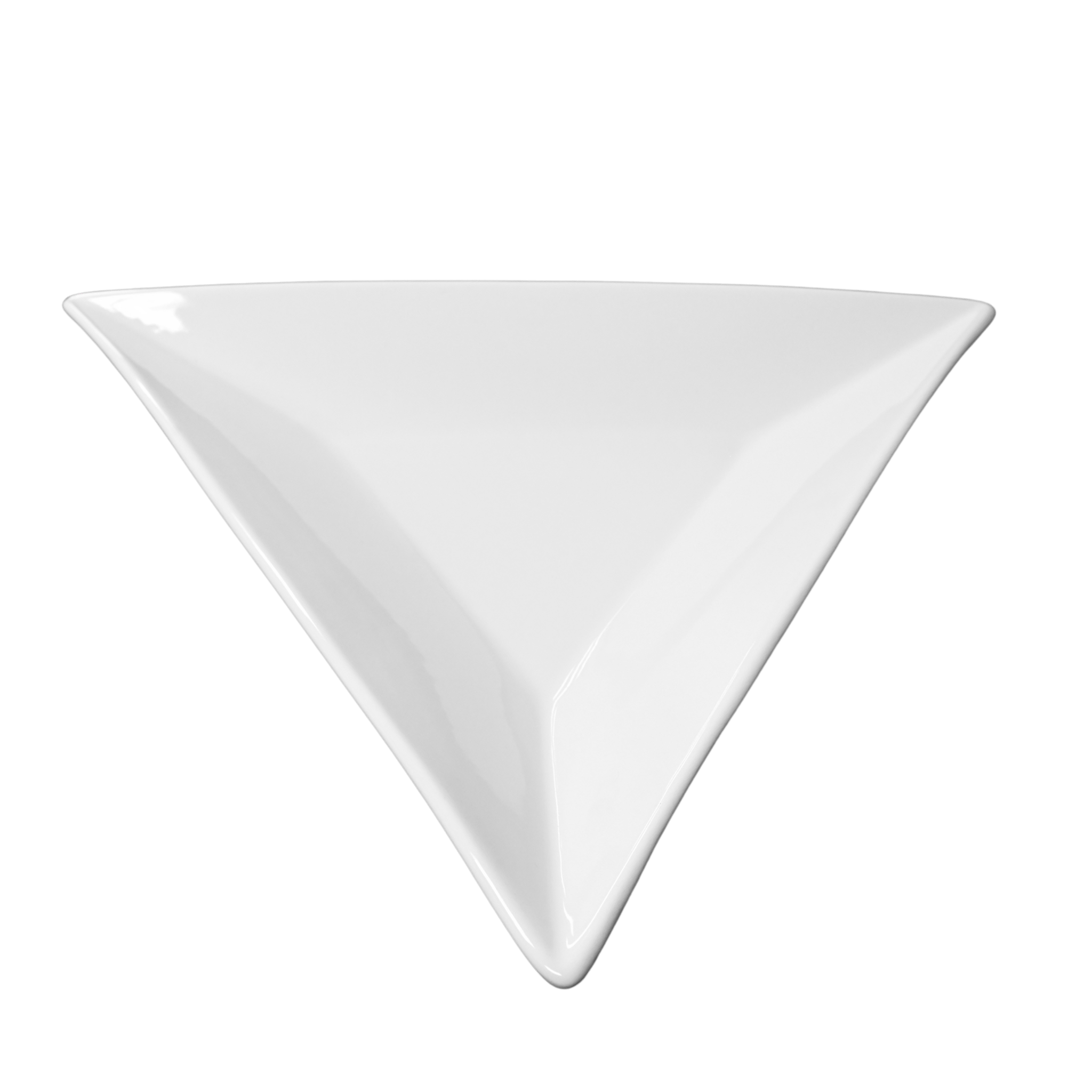 American Metalcraft 15-Inch Ceramic Three-Sided Serving Plate for Foodservice