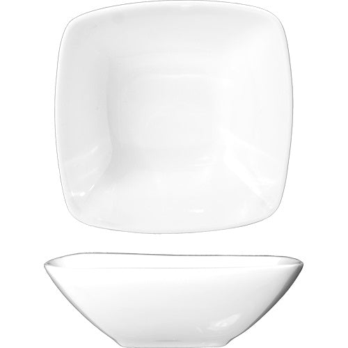 Durable 5 Oz Iris Pattern Square Bone China Bowl in White - ITI IS - 11
