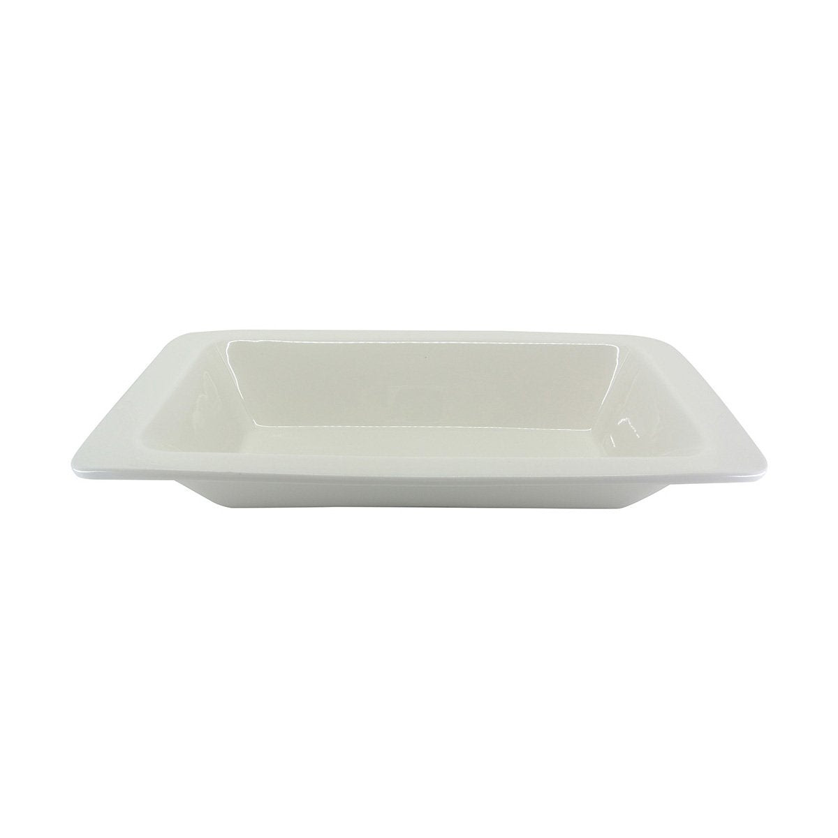American Metalcraft C305TP Commercial Deep Rectangular Porcelain Plate Measuring 12 Inches by 6 Inches by 2 Inches