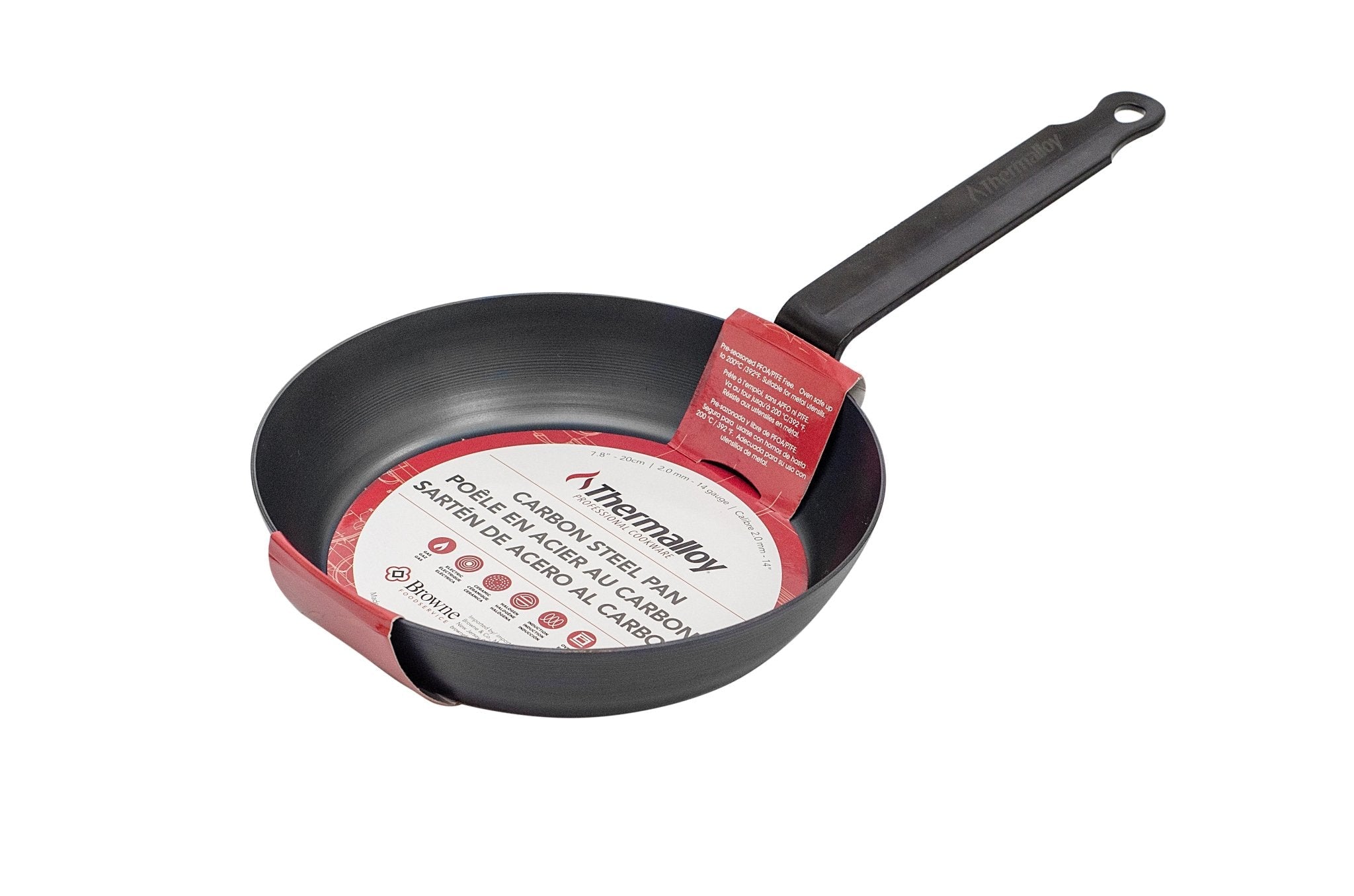 Browne Foodservice 7.8-Inch Carbon Steel Durable and Efficient Fry Pan