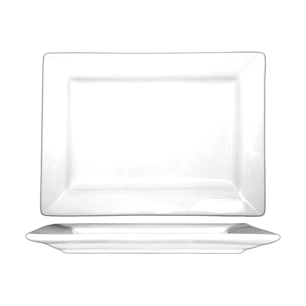 International Tableware ITI EL-22 Elite 8-Inch by 5.75-Inch Fine Porcelain Rectangle Dinner Plates