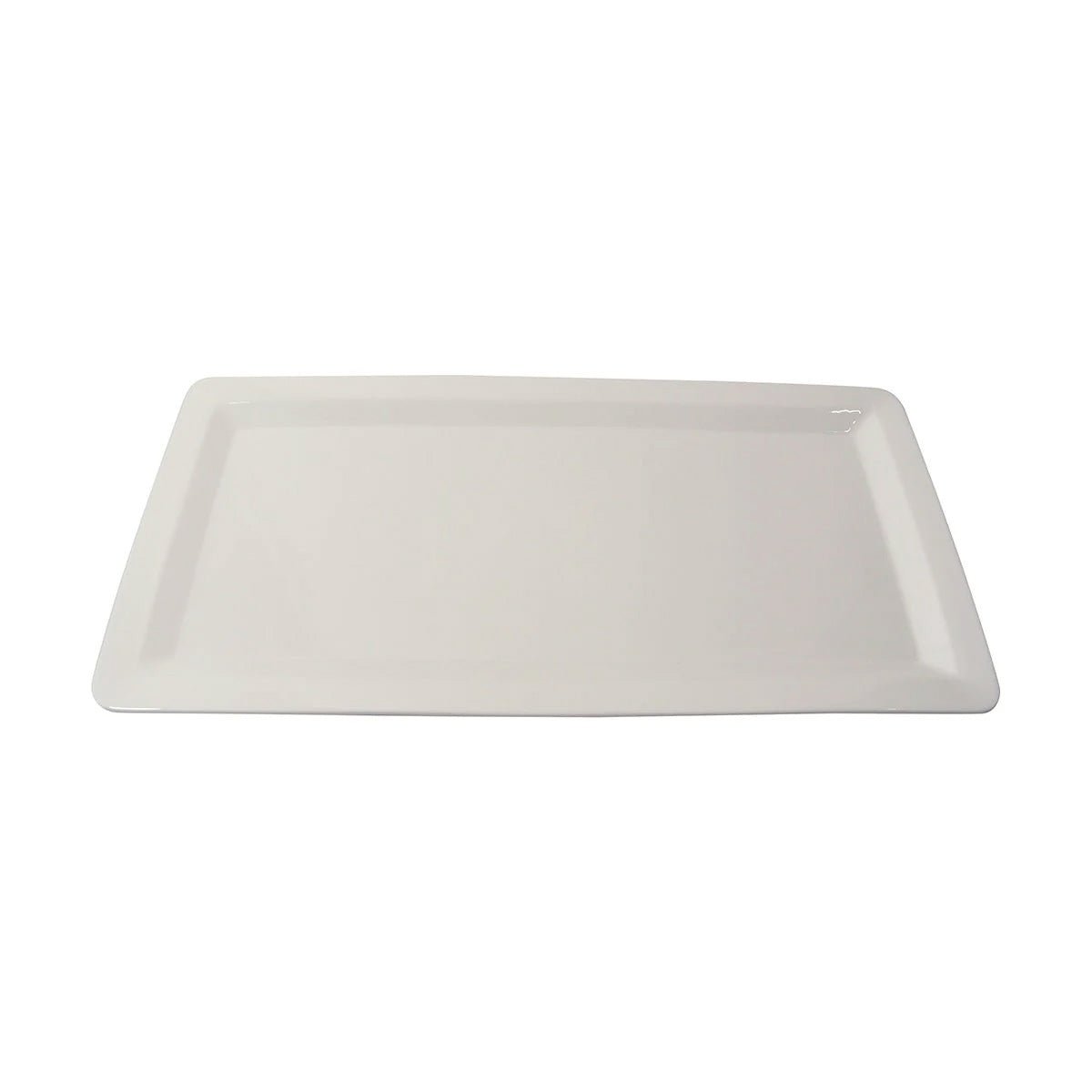American Metalcraft 24 x 12 x 1 Shallow Rectangular Porcelain Plate