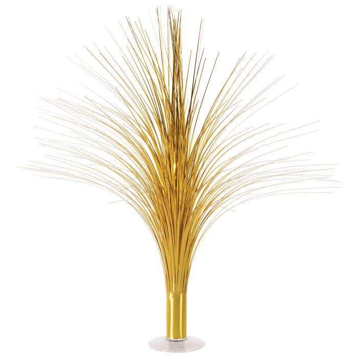 Beistle 53929-GD 19-Inch Gold Metallic Spray Centerpiece for Foodservice Decor
