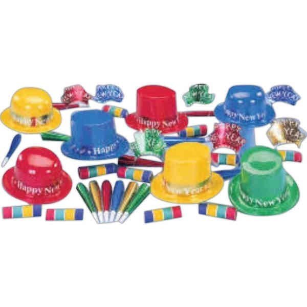 Assorted Classic New Year's Eve Party Kit for 10 People - Party Time 354 - 10