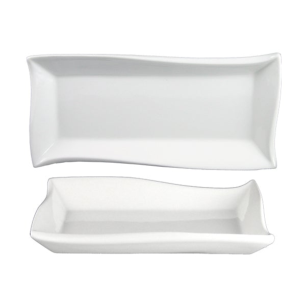 Commercial Kitchen ITI AS - 160 Rectangular Wave Plate, 9.75 Inches by 4.75 Inches