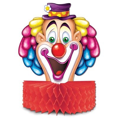 Beistle 57705 10-Inch Fully Assembled Circus Clown Centerpiece