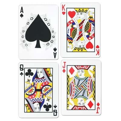 Beistle 55354 17.5-Inch Double-Sided Playing Card Cutouts Pack of 4