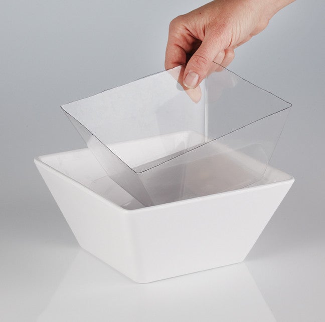 American Metalcraft 23 oz Durable PET Bowl/Tray Liner, 5 x 2.875