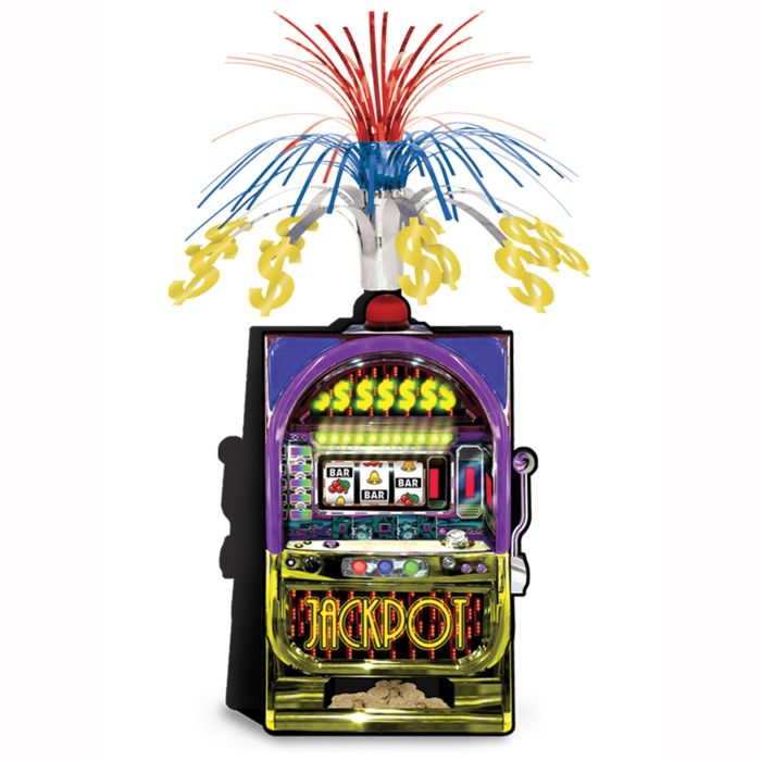 Beistle 15-Inch Multi-Color Plastic & Cardboard Casino Slot Machine Centerpiece (50037)