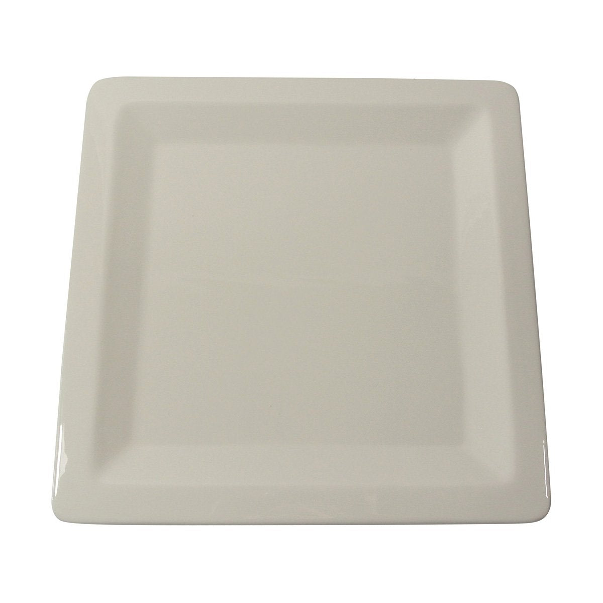 Vidacasa S1 12 x 1 Inch Porcelain Shallow Square Plate for Commercial Use
