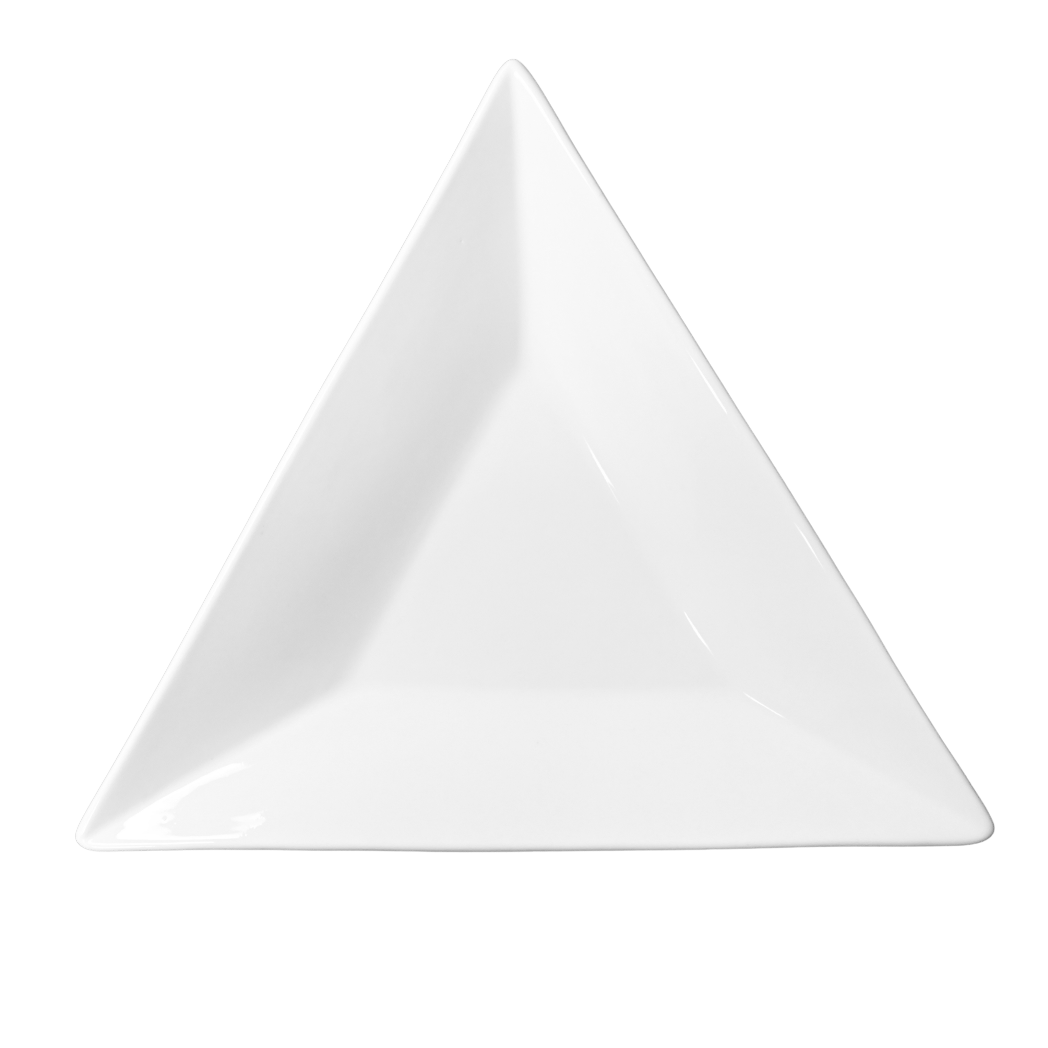 American Metalcraft 15-Inch Ceramic Three-Sided Serving Plate for Foodservice