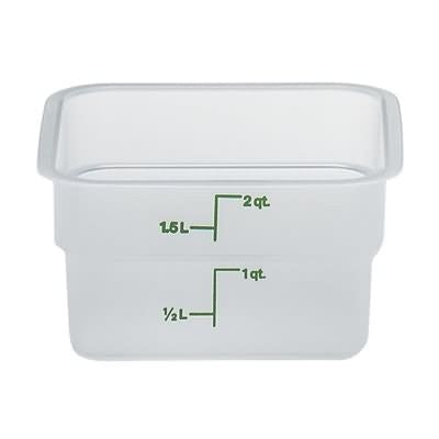 Cambro 2 Qt Green Translucent Square Container for Professional Use