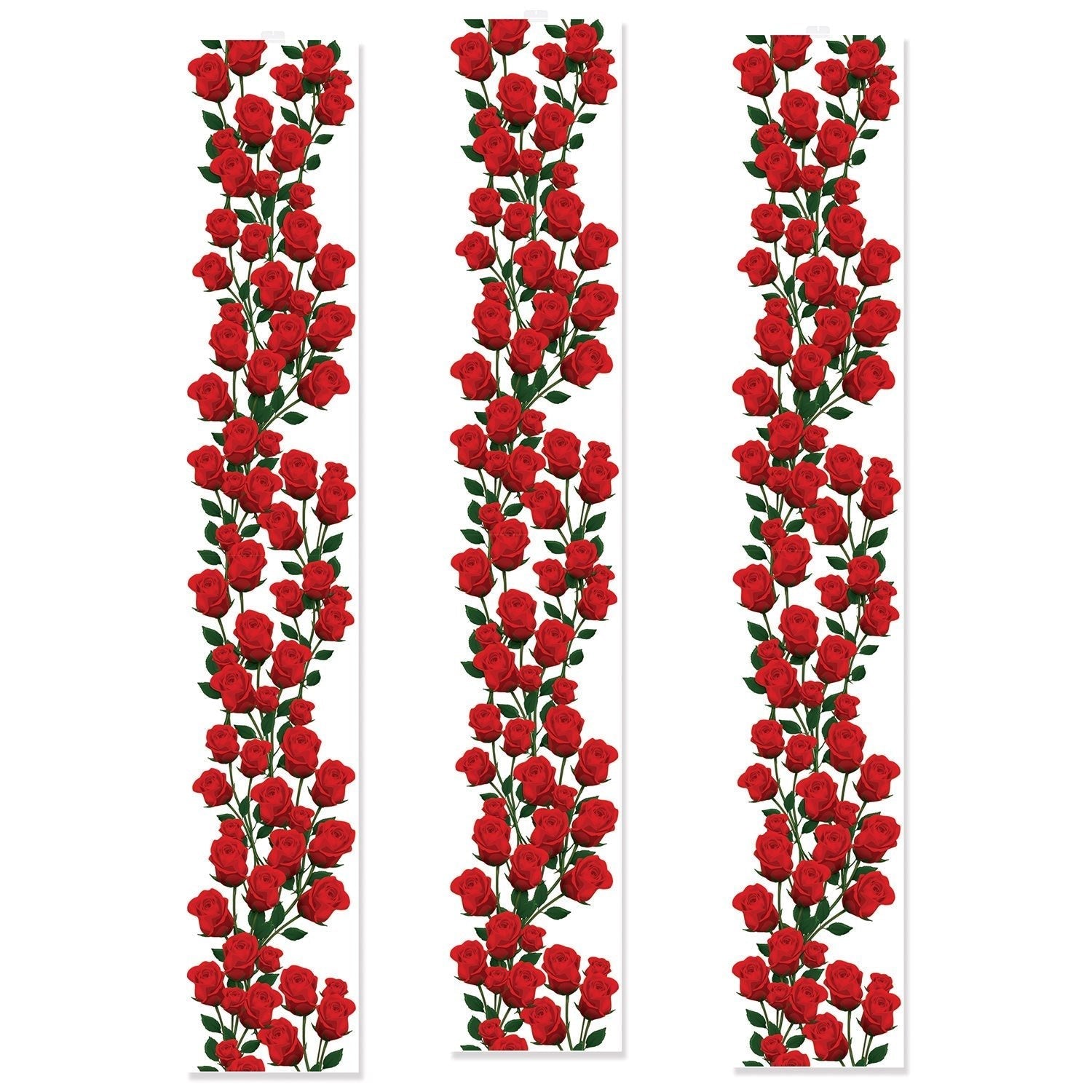 Beistle 54967 Set of 3 Rose Decorative Panels Measuring 6 Feet by 12 Feet