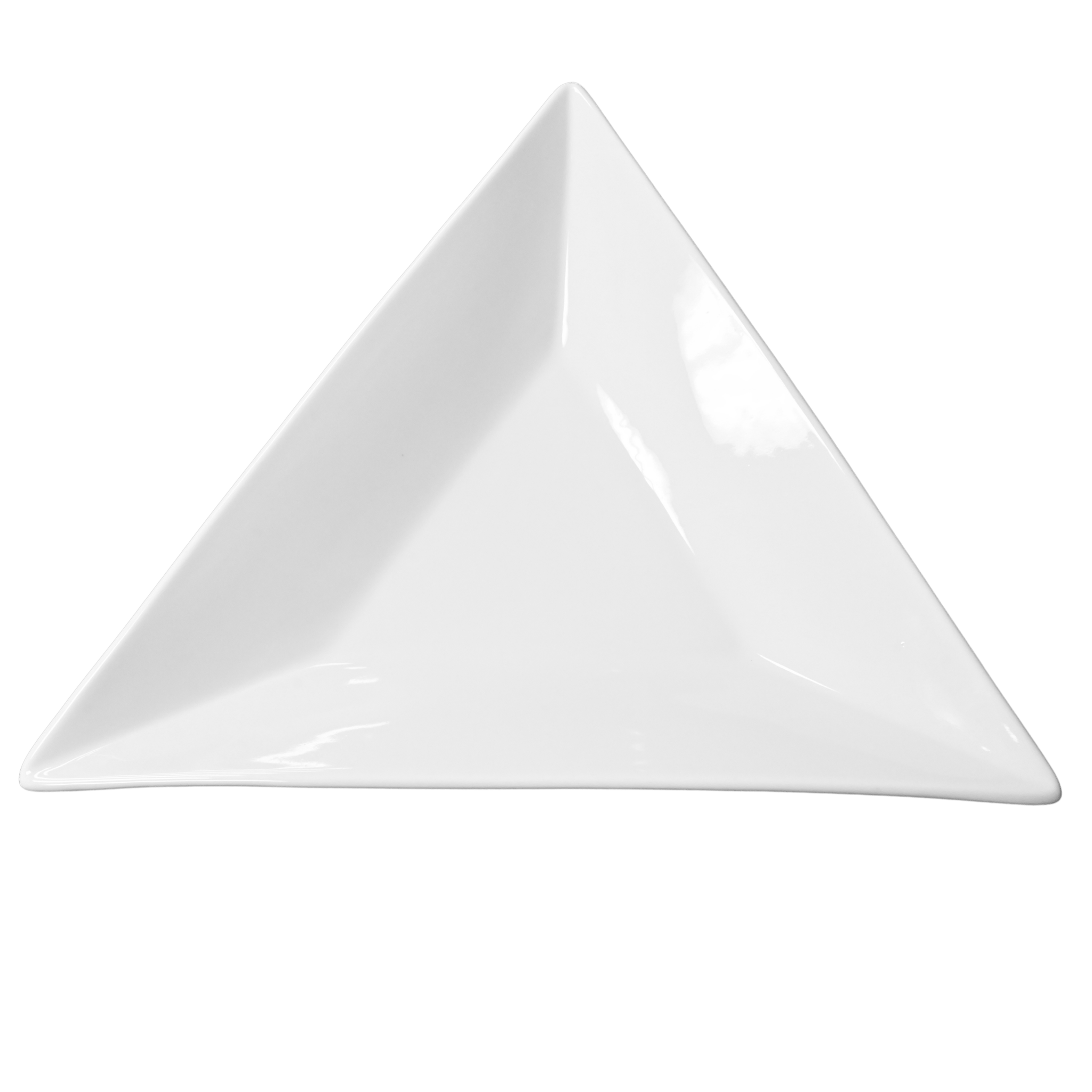 American Metalcraft 15-Inch Ceramic Three-Sided Serving Plate for Foodservice