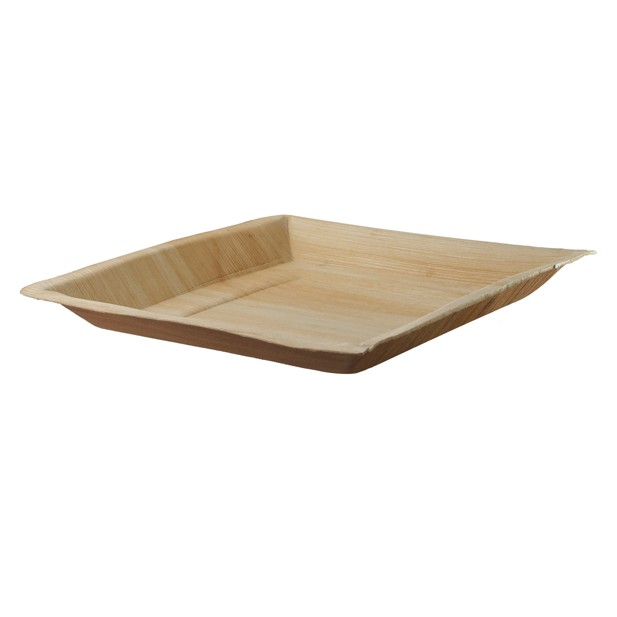 PacknWood 10-Inch Square Eco-Friendly Palm Leaf Dinner Plate for Commercial Use