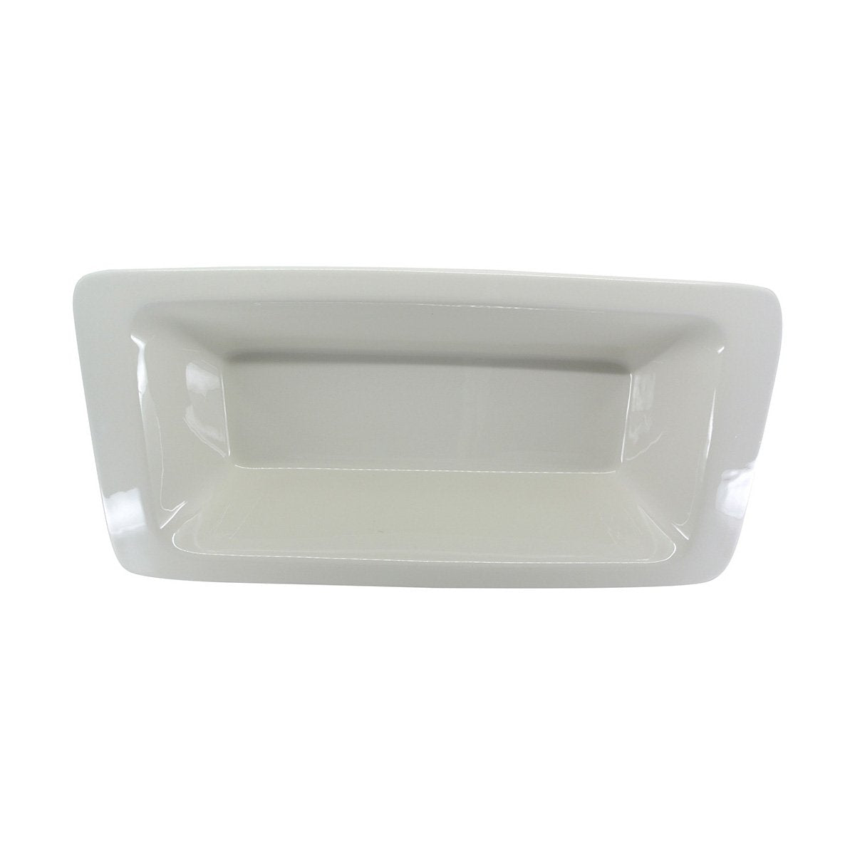 American Metalcraft C305TP Commercial Deep Rectangular Porcelain Plate Measuring 12 Inches by 6 Inches by 2 Inches