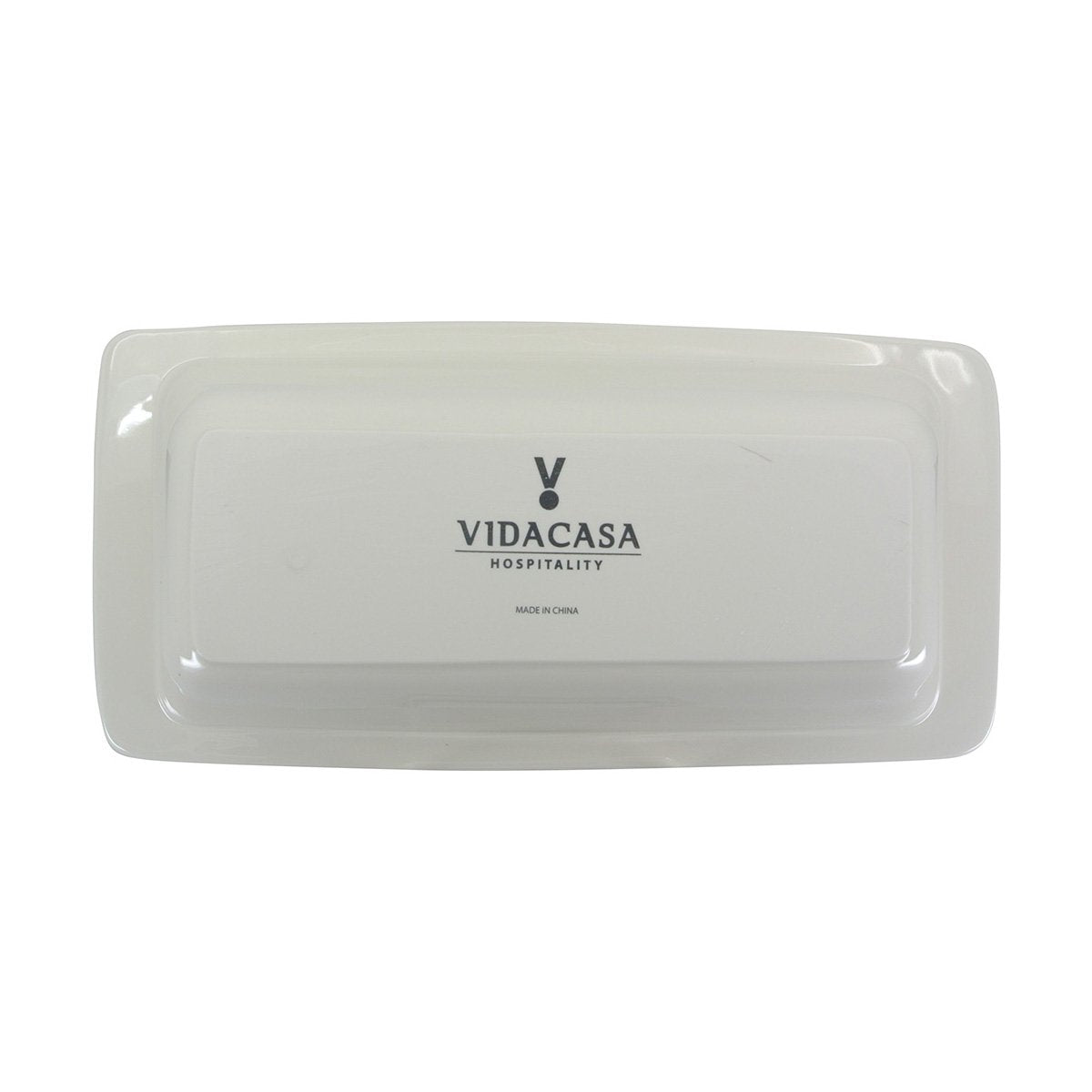 American Metalcraft C305TP Commercial Deep Rectangular Porcelain Plate Measuring 12 Inches by 6 Inches by 2 Inches