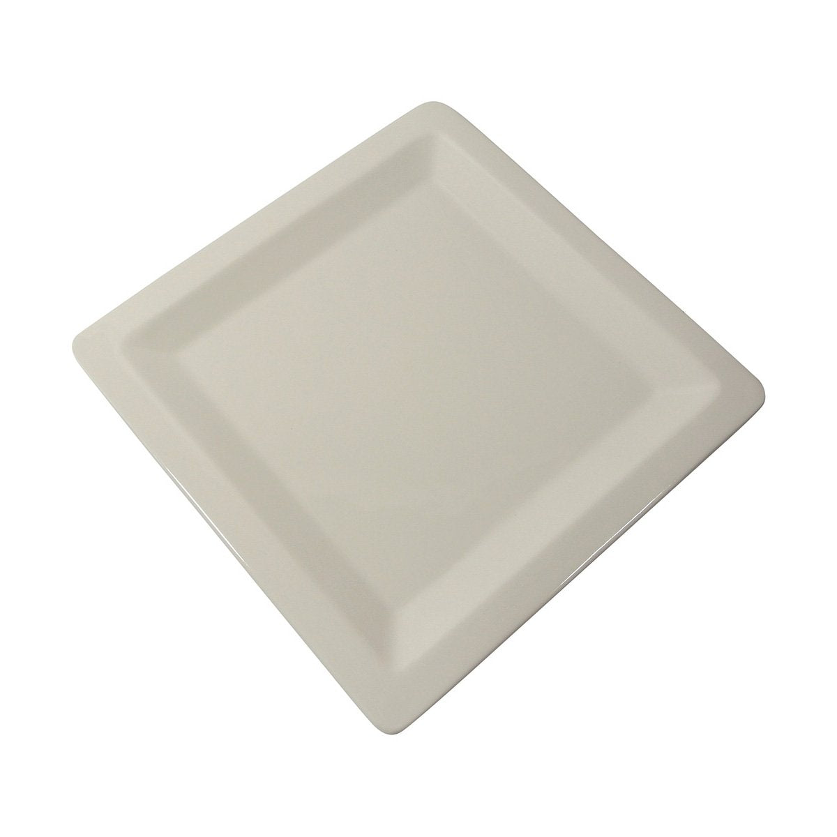 Vidacasa S1 12 x 1 Inch Porcelain Shallow Square Plate for Commercial Use