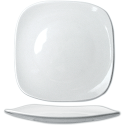 ITI QP-7 Durable 7.75-Inch Quad White Square Plate for Foodservice