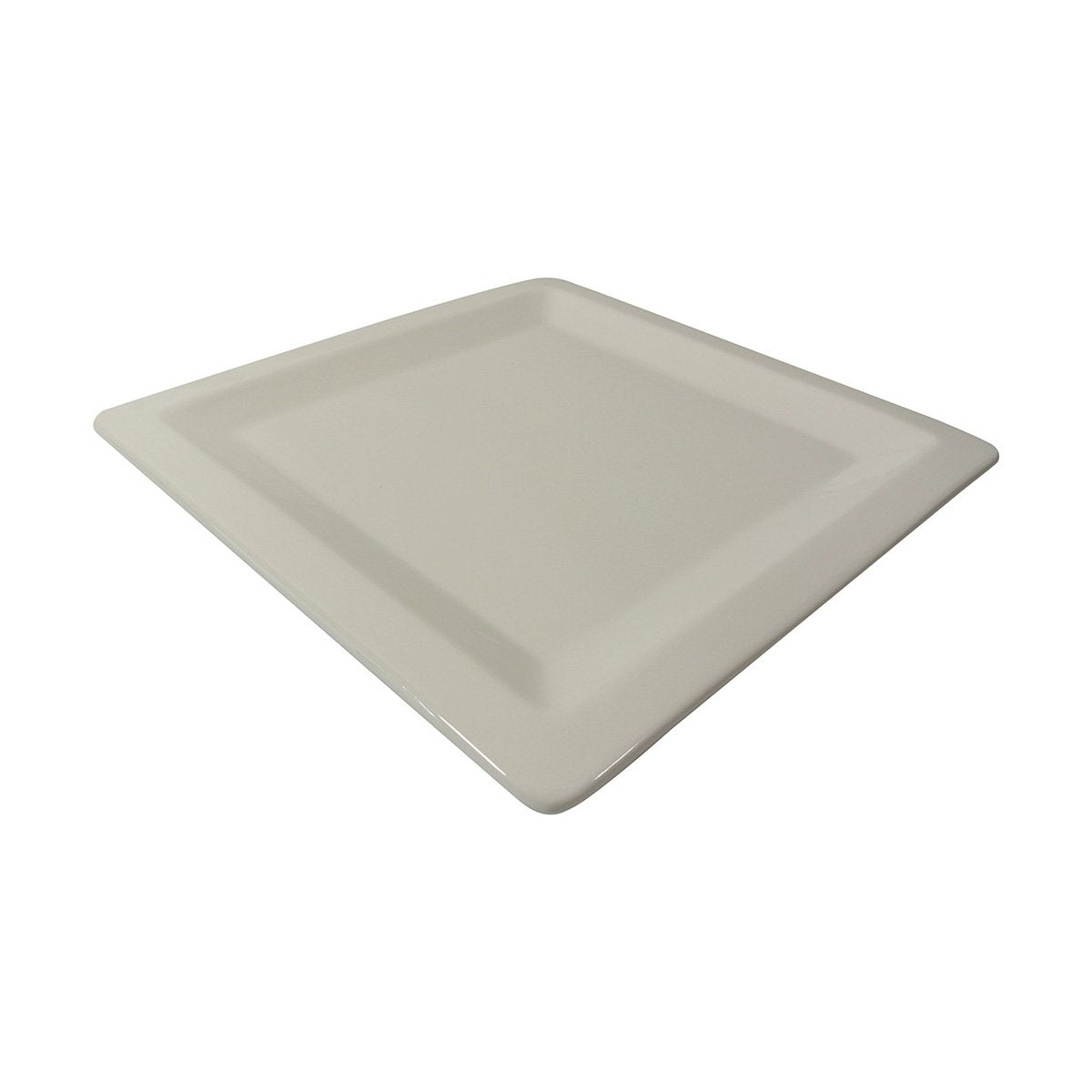 Vidacasa S1 12 x 1 Inch Porcelain Shallow Square Plate for Commercial Use