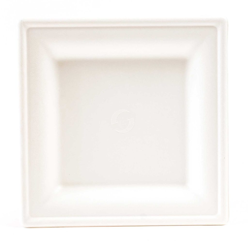 Greenwave GS - P006 Eco - Friendly Green Square 6 - Plate Set