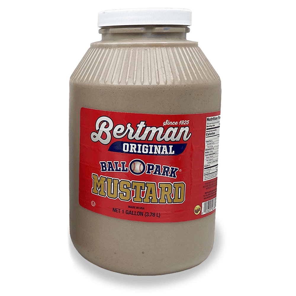 Bertman Original Ball Park Style Mustard - 1 Gallon Container for Foodservice