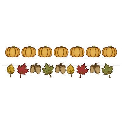 Beistle 90754 Set of Rustic Fall Decorative Streamers for Commercial Kitchens and Events