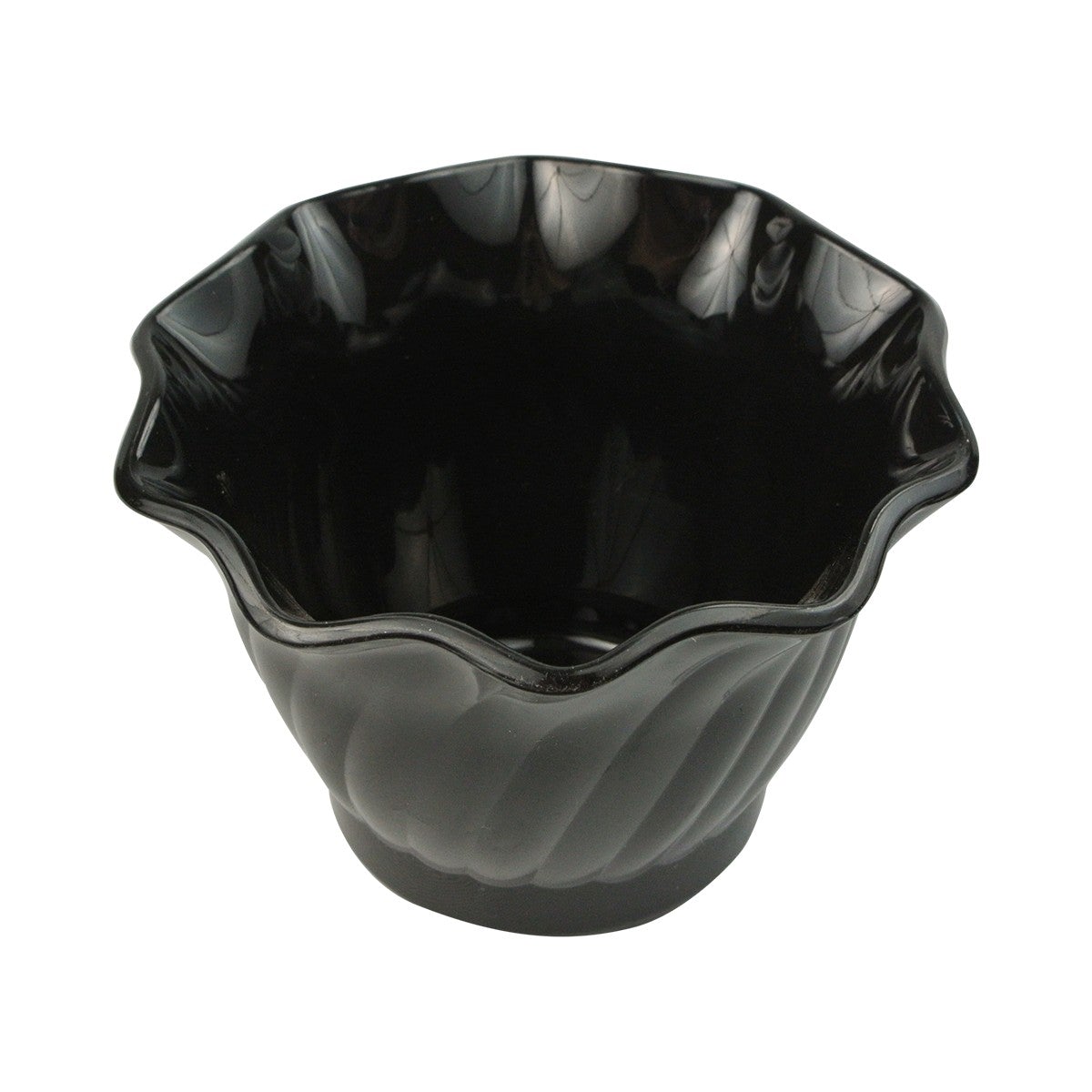 Cambro Camwear 5 oz Durable Black Swirl Bowl for Foodservice
