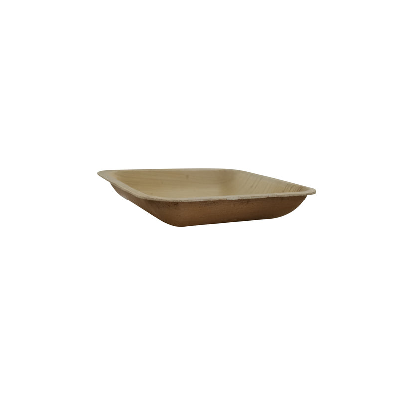 PacknWood Disposable 4.3-Inch Square Palm Leaf Plate for Foodservice