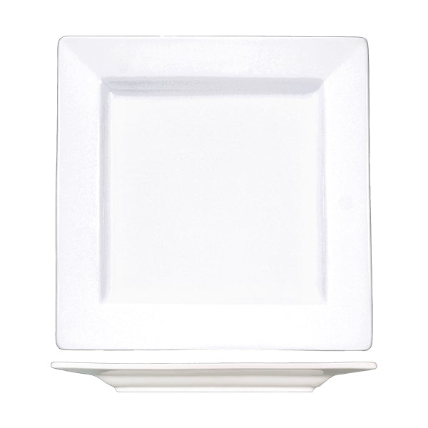 ITI EL-7 Elite Commercial 7.25-Inch Square Dinner Plate in Bright White Color
