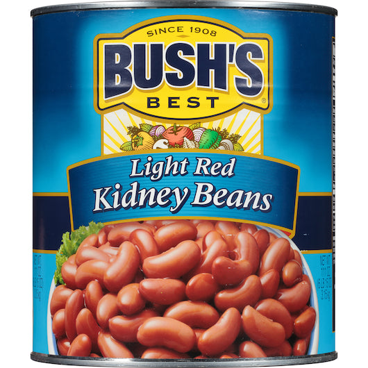 Bush's Premium Light Red Kidney Beans - Large 111 Ounce Cans Ideal for Professional Foodservice