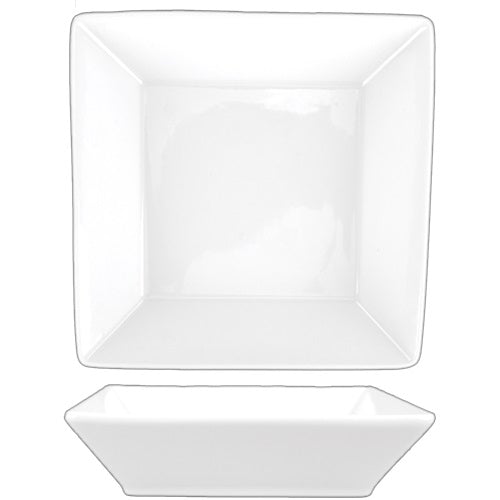ITI SP-15 7 Oz Bright White Square Slope Porcelain Bowl for Commercial Kitchens
