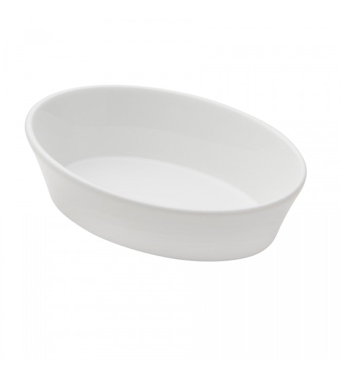Cardinal Arcoroc FJ823 10-Ounce Capitale White Oval Baking Dish for Commercial Kitchens