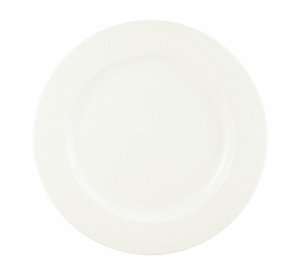 World Tableware 840-438R-10 Professional and Commercial 10.5-Inch Porcelana Style Round Rolled Edge Dinner Plate