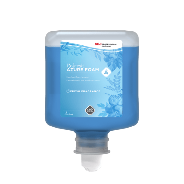 Deb AZU1L Azure Blue Mild Hand and Body Shampoo with Fresh Apple Fragrance