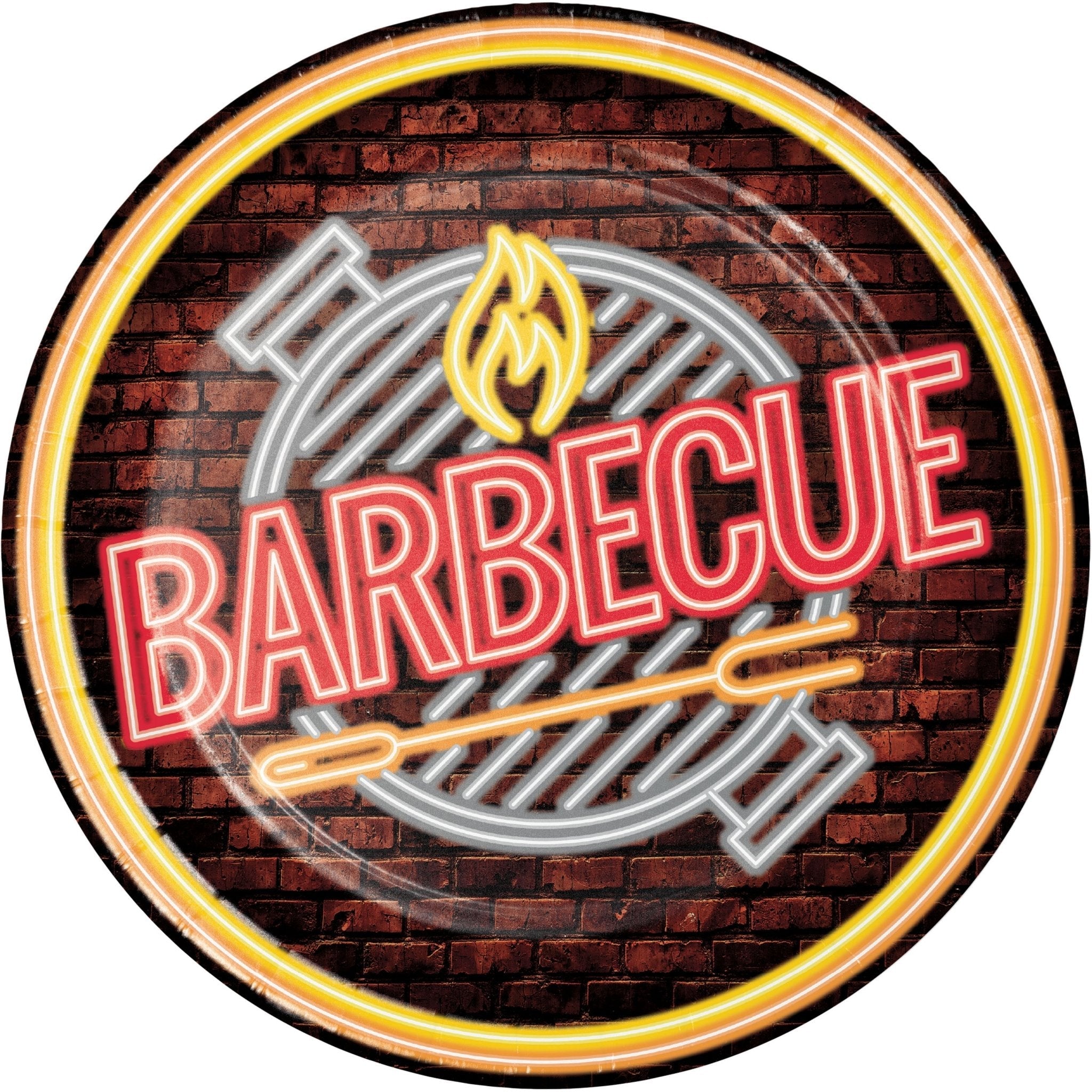 Creative Converting Neon-colored 9-inch BBQ Disposable Paper Plates