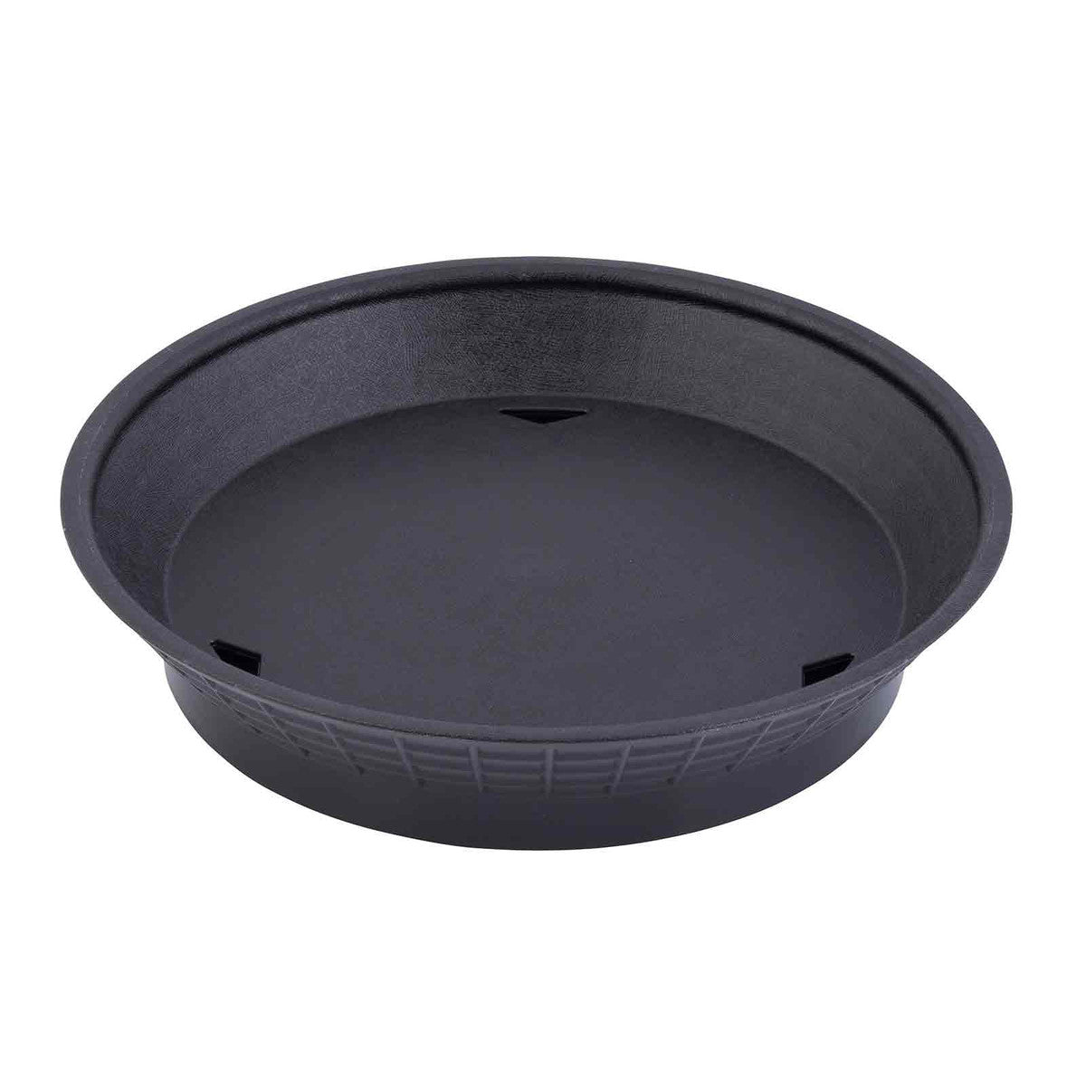 Tablecraft 15759BK 9-Inch Black Polypropylene Round Platter with Raised Base