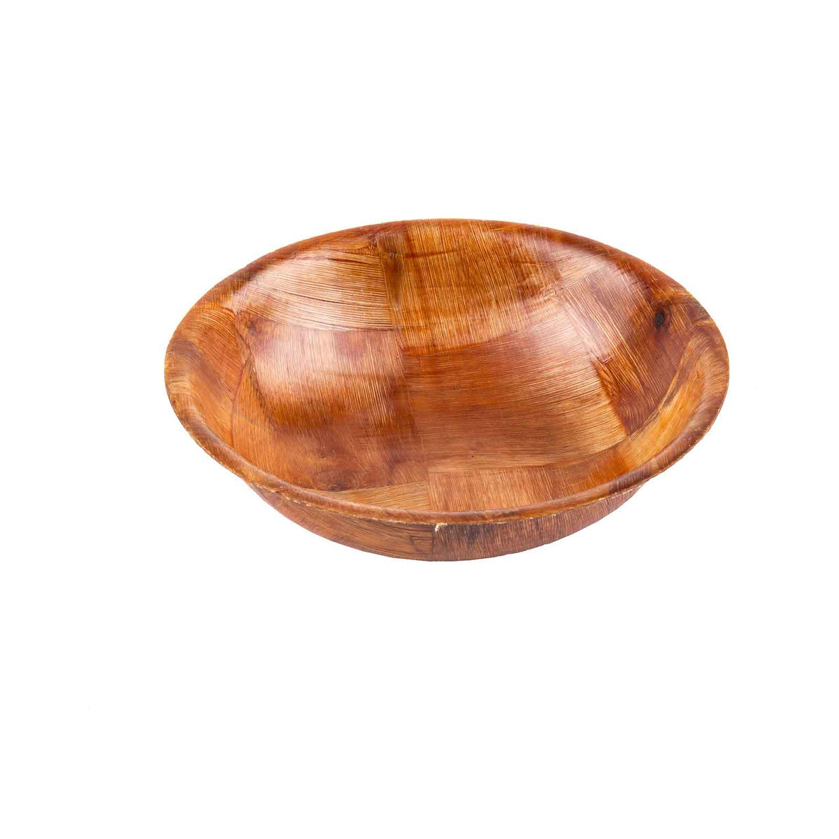 Tablecraft 206 Six-Inch Round Hand-Woven Mahogany Wood Serving Bowl for Foodservice