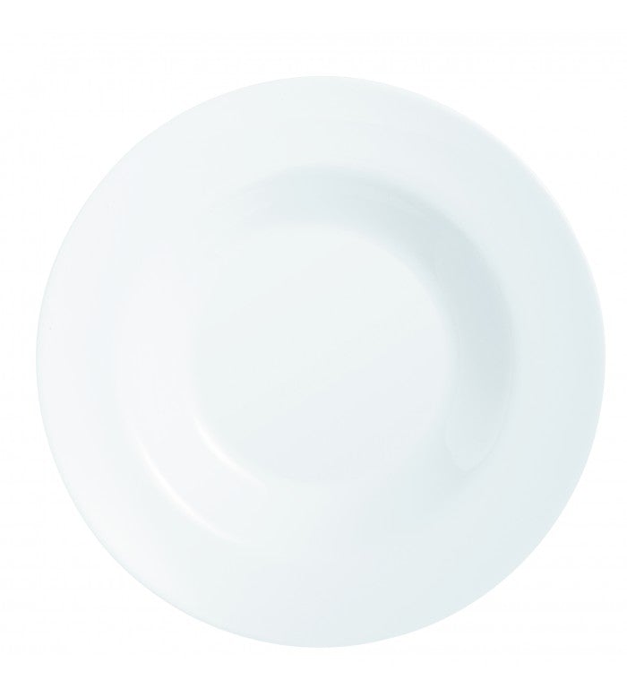 Cardinal Evolutions 11-Inch High-Resistant Opal Glass White Pasta Plate
