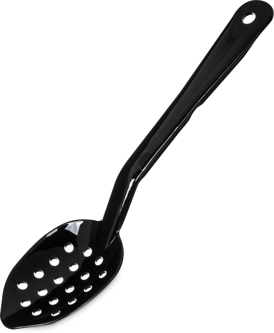 11-Inch Black Break-Resistant Perforated Carlisle Spoon for Foodservice