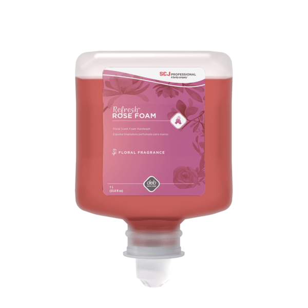 1 Liter Deb RFW1L Rose-Scented Foam Handwash for Durable Use