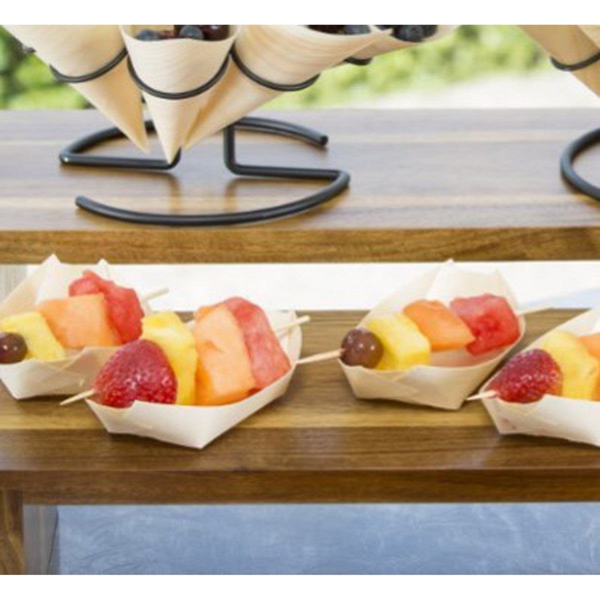 Tablecraft BAMDB65 Disposable Pinewood Bowls - Ideal 6.5 X 3.5 Size for Foodservice